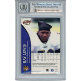 Ray Lewis Autographed/Signed 1999 Pacific #35 Trading Card Beckett 52974