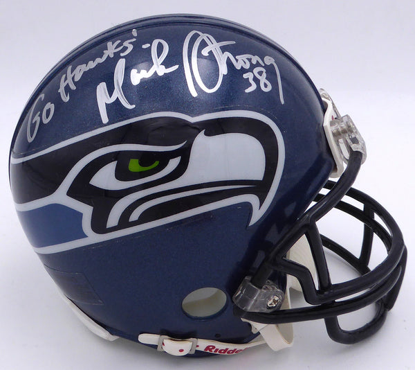 Mack Strong Autographed Seattle Seahawks Mini Helmet "Go Hawks" MCS Holo #68040