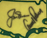 Jack Nicklaus Arnold Palmer Signed Framed Undated Masters Golf Flag JSA Y76271