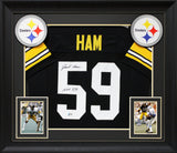 Jack Ham "HOF 88" Authentic Signed Black Pro Style Framed Jersey Autographed BAS