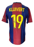 Patrick Kluivert Signed Barcelona FC Nike Soccer LG Jersey BAS