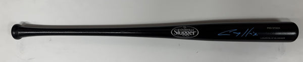 Brewers AARON ASHBY Signed Louisville Slugger Black Bat AUTO - BAS