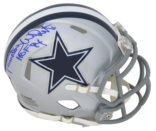 Randy White Signed Dallas Cowboys Riddell Speed Mini Helmet w/HOF - SCHWARTZ COA