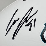 Cam Jurgens Signed Eagles Logo Football PSA/DNA w/ Super Bowl 59 LIX Case