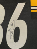 FRAMED PITTSBURGH STEELERS HINES WARD AUTOGRAPHED SIGNED JERSEY JSA COA