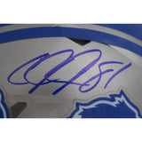 Calvin Johnson Autographed Detroit Lions TB 17-23 Authentic Helmet Beckett 47634