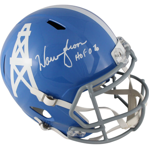 Warren Moon Autographed Houston Oilers TB 60-62 F/S Helmet HOF 06 Beckett 49301
