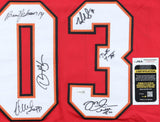 2003 "XXXVII SB Champs" Team-Signed Jersey by 6 Tampa Bay Buccaneers (JSA COA)