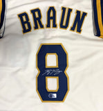 Brewers MVP Outfielder RYAN BRAUN Signed Custom Replica Cream Jersey AUTO - BAS