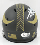 Adrian Peterson Autographed Vikings Salute 2025 Speed Mini Helmet Beckett W Holo