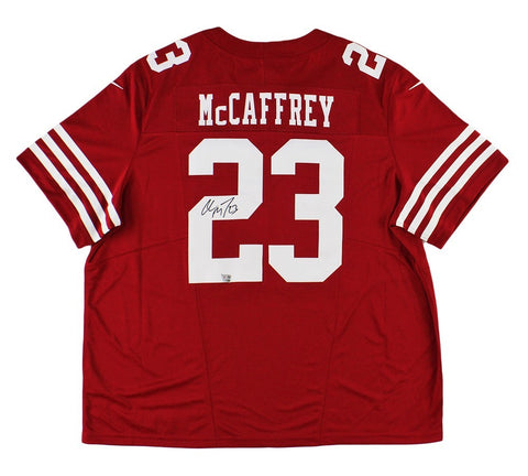 Christian McCaffery Signed San Francisco 49ers Nike Limited Red NFL Jersey