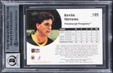 Penguins Kevin Stevens Signed 1991 Pro Set #185 Card Auto Graded 10! BAS Slabbed