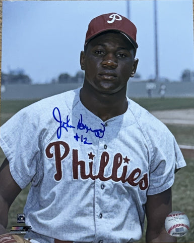 JOHNNY BRIGGS Signed 8x10 Photo #2 - Philadelphia Phillies Outfielder - AUTO