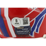 Steve Tasker Autographed Buffalo Bills Mini Helmet TB Beckett Witness 50920