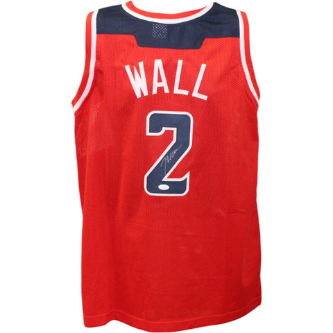 John Wall Autographed/Signed Pro Style Red Jersey JSA 43544