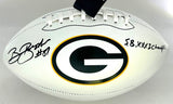 Packers ROBERT BROOKS Signed White Panel Green Bay LOGO Football AUTO w/ SB XXXI
