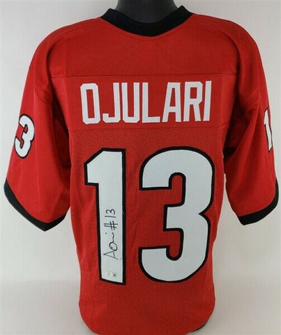 Azeez Ojulari Signed Georgia Bulldog Jersey (Beckett Holo) New York Giants L.B.