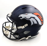 Bo Nix Autographed Navy Broncos 5280 Full Size Replica Speed Helmet Beckett COA