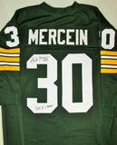 Packers CHUCK MERCEIN Signed Custom Green TB Jersey AUTO w/ SB II Champs