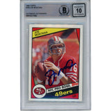 Joe Montana Autographed 1984 Topps 358 10 Grade Trading Card Beckett 46617