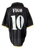 Luis Figo Signed Real Madrid Black Adidas Soccer Jersey BAS 58440