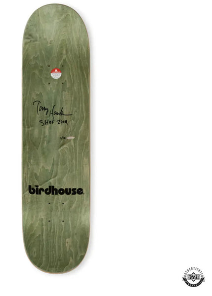 Tony Hawk Autographed/Insc Birdhouse Falcon 1 Green Skateboard Deck UDA LE 10