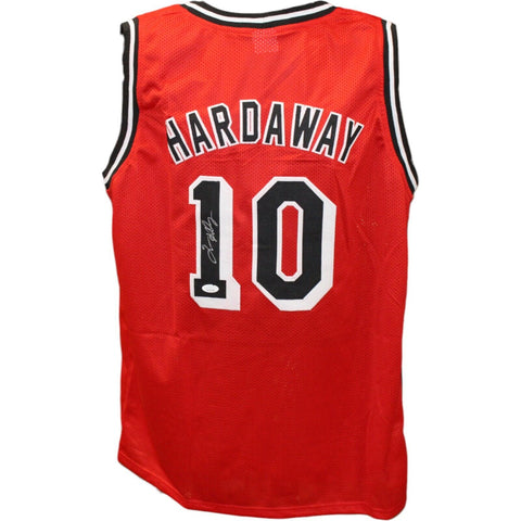 Tim Hardaway Autographed/Signed Pro Style Red Jersey HOF JSA 43537