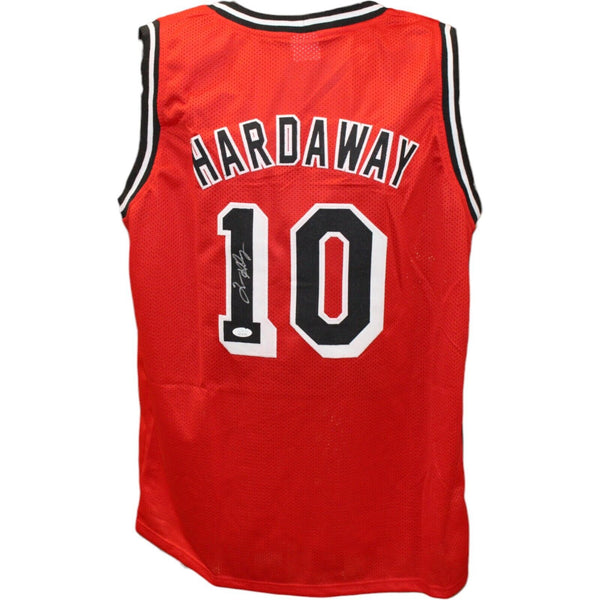 Tim Hardaway Autographed/Signed Pro Style Red Jersey HOF JSA 43537