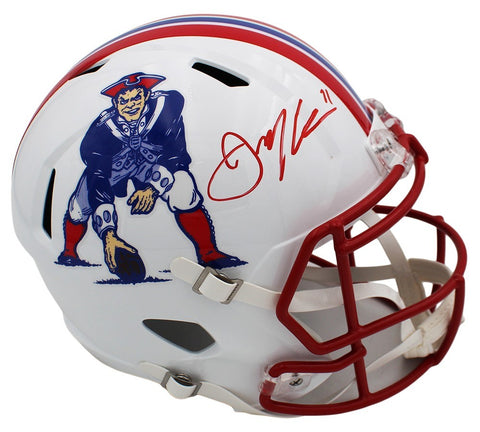Julian Edelman Signed New England Patriots Speed Full Size Throwback NFL Helmet