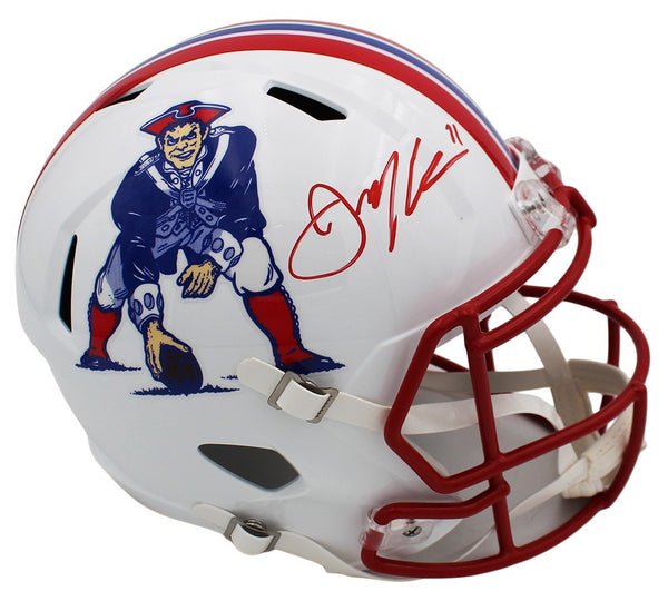 Julian Edelman Signed New England Patriots Speed Full Size Throwback NFL Helmet