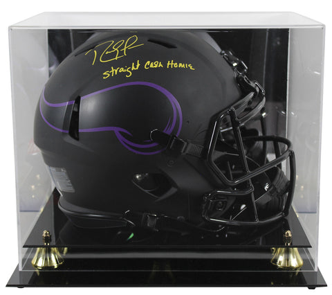 Vikings Randy Moss "SCH" Signed Eclipse F/S Speed Proline Helmet W/ Case BAS Wt