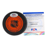 Bernie Geoffrion Signed Montreal Canadiens Puck (PSA COA) 6xStanley Cup Winner