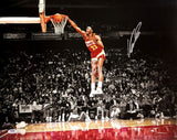 Dominique Wilkins Signed 16x20 Atlanta Hawks Spotlight Dunk PSA/DNA