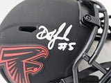 DRAKE LONDON AUTOGRAPHED FALCONS ECLIPSE BLACK SPEED MINI HELMET BECKETT 220388