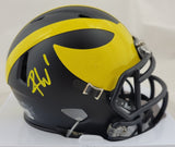 ROMAN WILSON SIGNED MICHIGAN WOLVERINES SPEED MINI HELMET BECKETT COA