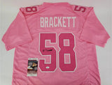 Gary Brackett Signed Indianapolis Colts Breast Cancer Awareness Jersey (JSA COA)