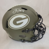 JORDAN LOVE SIGNED GREEN BAY PACKERS F/S STS SPEED REPLICA HELMET BECKETT QR