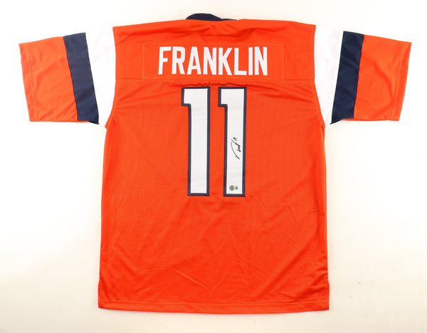 Troy Franklin Signed Denver Broncos Jersey (Beckett) 2024 Round Pick Oregon Duck