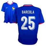Bradley Barcola Signed France FC Home Soccer Jersey #25 with Beckett Witness