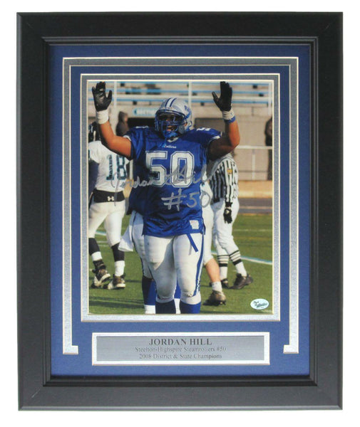 Jordan Hill Steelton-Highspire HS Signed/Auto 8x10 Photo Framed BA 161478