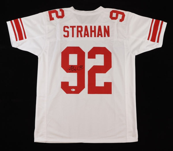Michael Strahan New York Giants Signed Jersey (Beckett COA) 7xAll Pro Def.End