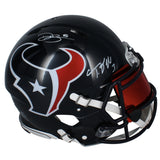 Dalton Schultz & Tank Dell Autographed Texans Speed Authentic Helmet Beckett