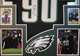 FRAMED PHILADELPHIA EAGLES JORDAN DAVIS AUTOGRAPHED SIGNED JERSEY JSA COA