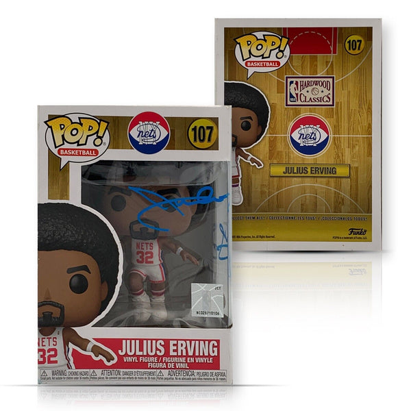 Julius Erving Autographed New Jersey Nets Basketball Funko Pop 107