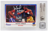 Michael Moorer Signed 1991 Kayo Boxing Card #207 w/Double M -(Beckett - Auto 10)