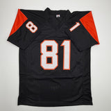 Autographed/Signed Carl Pickens Cincinnati Black Football Jersey JSA COA