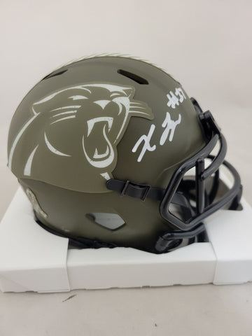 XAVIER LEGETTE SIGNED CAROLINA PANTHERS STS SPEED MINI HELMET BECKETT