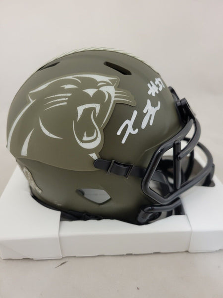 XAVIER LEGETTE SIGNED CAROLINA PANTHERS STS SPEED MINI HELMET BECKETT