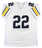 Michigan Ty Law Authentic Signed White Pro Style Jersey BAS Witnessed