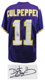 Daunte Culpepper (VIKINGS) Signed Purple T/B Custom Football Jersey - (SS COA)